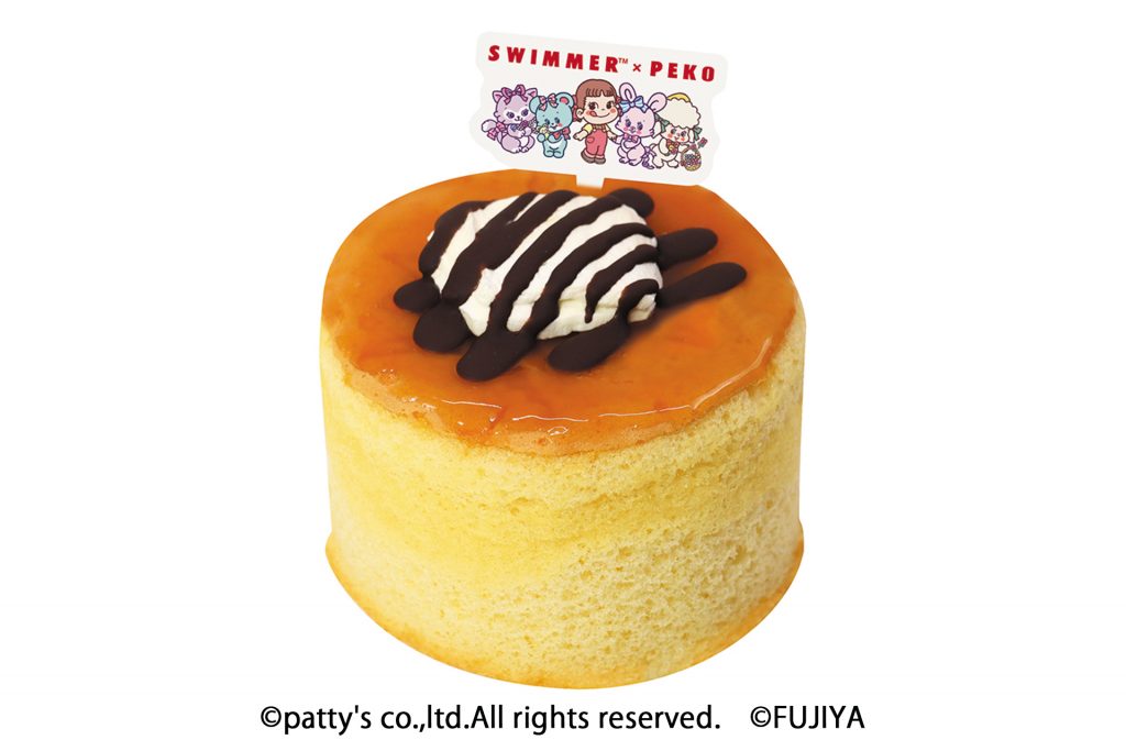 「SWIMMER×PEKOコラボふわふわホットケーキ」（540円）　(C)patty's co.,ltd.All rights reserved.(C)FUJIYA